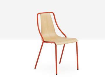 OLA S M LG - Stackable steel chair by Midj - view 2