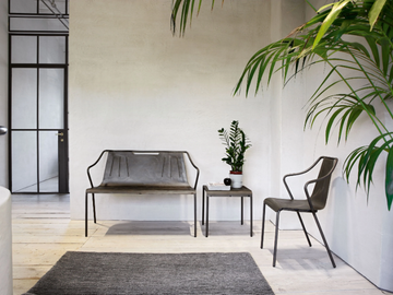 Ola - Steel garden bench with armrests by Midj - view 3