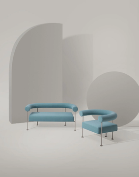 QUA-NDO AP - Upholstered fabric easy chair with armrests by Midj - view 3
