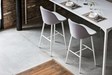 SONNY H65 / H75 - High fabric stool with back by Midj - view 3