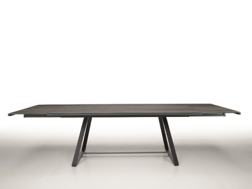 ALFRED - Extending rectangular glass ceramic table by Midj - view 2