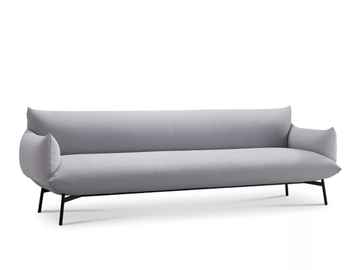 AREA DV3 BR M TS - 3 seater fabric sofa by Midj - view 2