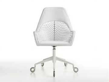GUAPA DPA - Tanned leather office chair with castors with 5-Spoke base by Midj - view 2