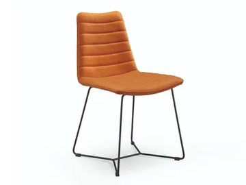 COVER T - Sled base upholstered chair by Midj - view 2