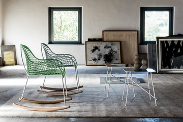 GUAPA DN - Rocking tanned leather chair by Midj - view 3