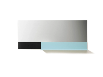 BAND 120 - Metal mirror with shelf by Miloox - view 2