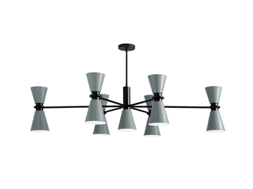 GRAAL - Painted metal chandelier by Miloox - view 2