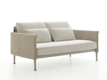 LAYER - 2 seater fabric and rope garden sofa by Mindo - view 3