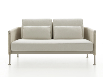 LAYER - 2 seater fabric and rope garden sofa by Mindo - view 2
