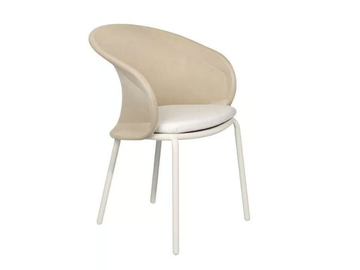 MINDO 114 - Recycled plastic garden chair with integrated cushion by Mindo - view 2