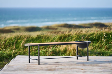 MINDO 117 - Teak garden bench with integrated planter by Mindo - view 3