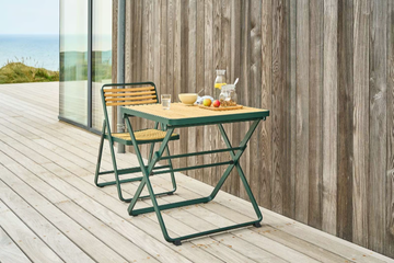 MINDO 121 - Square folding bamboo garden table by Mindo - view 3