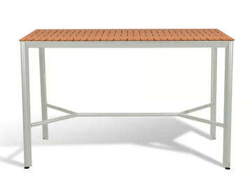 MINDO 102 - Rectangular teak high table by Mindo - view 2