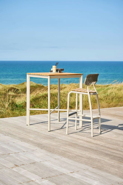 MINDO 102 - High aluminium garden stool with back by Mindo - view 3
