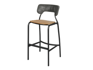 MINDO 102 - High aluminium garden stool with back by Mindo - view 2