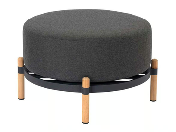 MINDO 107 - Round upholstered Sunbrella® pouf by Mindo - view 2