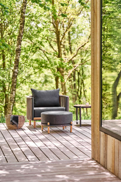 MINDO 107 - Upholstered Sunbrella® garden armchair with armrests by Mindo - view 3