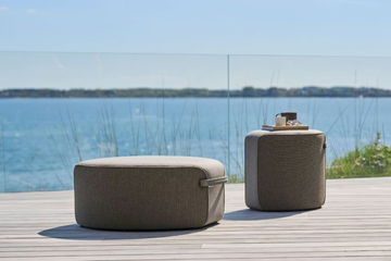 MINDO 108 - Round upholstered Sunbrella® pouf by Mindo - view 3