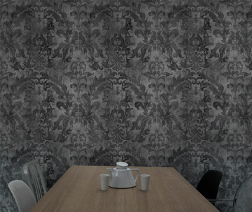 URBAN CONCRETE DAMASK - Damask non-woven paper wallpaper by Mineheart - view 3