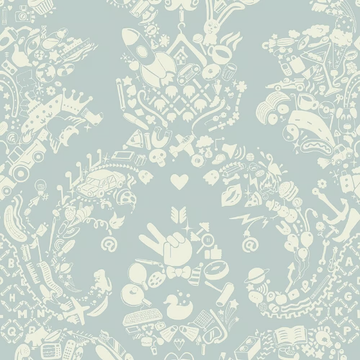 NEW WORLD DAMASK - Damask fire retardant non-woven paper wallpaper by Mineheart - view 3