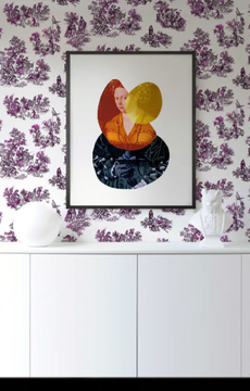 SHAPE AND COLOUR LADY 2 - Canvas print by Mineheart - view 3