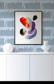 SHAPE AND COLOUR LADY 3 - Canvas print by Mineheart - view 3