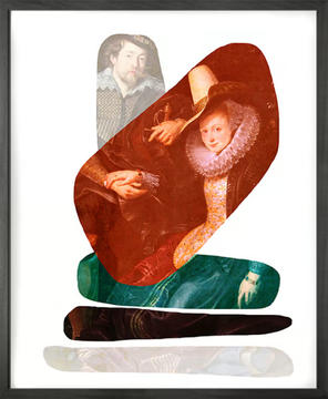 SHAPE AND COULOR COUPLE - Canvas print by Mineheart - view 2