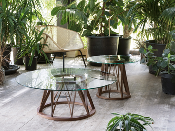 ACCO - Low wood and glass coffee table by Miniforms - view 3