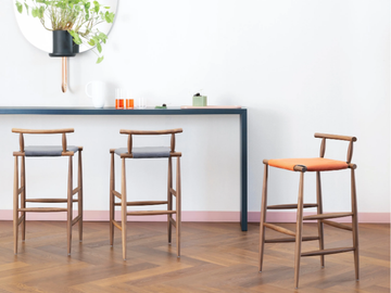 PELLEOSSA - High wooden stool by Miniforms - view 3