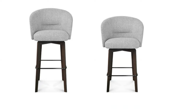 AMÉLIE - High fabric stool with armrests by Minotti - view 3