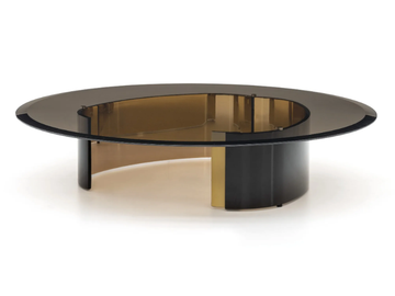 BANGLE - Round glass coffee table for living room by Minotti - view 2