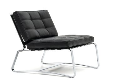 DELAUNAY QUILT - Sled base tufted leather armchair by Minotti - view 2