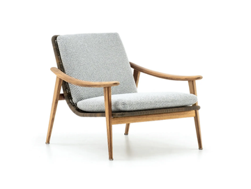 FYNN OUTDOOR - Outdoor armchair in teak with armrests by Minotti - view 2