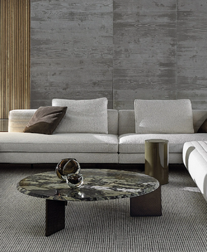 KEEL - Round marble coffee table by Minotti - view 3