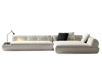 SUPERMOON - Sectional fabric sofa by Minotti - view 2