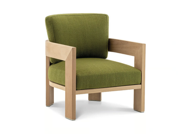 WARHOL IROKO NATURE - Fabric garden armchair with armrests by Minotti - view 2