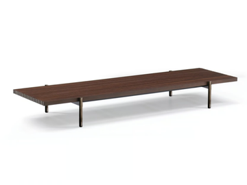 SUPERQUADRA - Coffee table in rosewood, walnut and marble by Minotti - view 3
