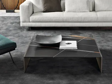 LINHA - Low square marble coffee table by Minotti - view 2