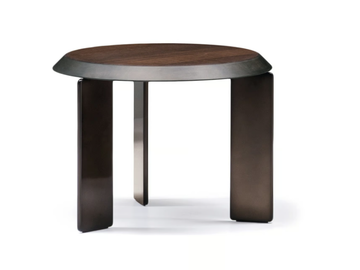 KEEL - Round eucalyptus coffee table by Minotti - view 2