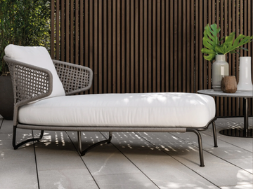 ASTON CORD OUTDOOR CHAISE-LOUNGE - Padded outdoor daybed by Minotti - view 3
