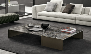 LINHA - Low marble coffee table by Minotti - view 3