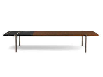 SUPERQUADRA - Rectangular table in rosewood and marble by Minotti - view 2