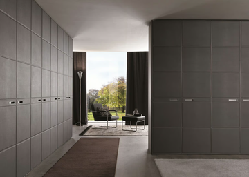LONDON - Eco-leather wardrobe with coplanar doors by MisuraEmme - view 3