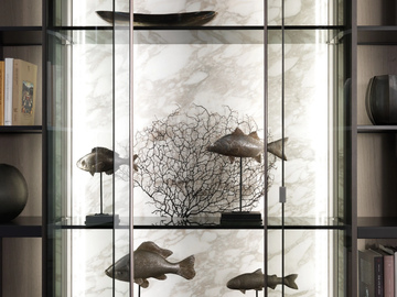 CROSSING - Open wood and glass bookcase by MisuraEmme - view 3