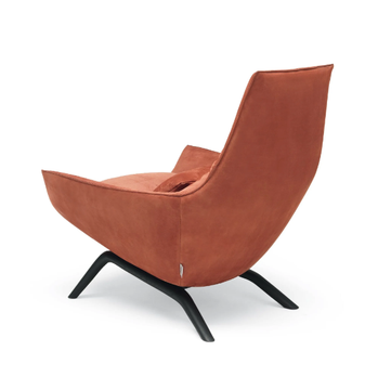 ERMES - Upholstered velvet armchair with armrests by MisuraEmme - view 3