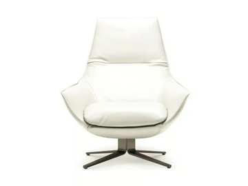 ERMES - Swivel leather armchair with armrests by MisuraEmme - view 2