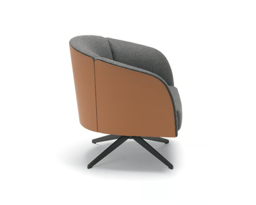 VIOLETTA - Swivel fabric armchair with armrests by MisuraEmme - view 3