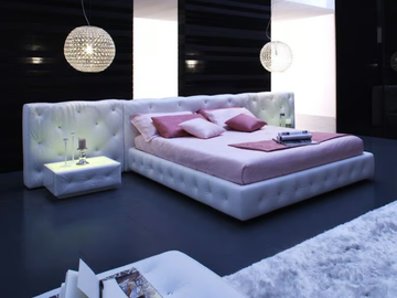 AURIGA - Leather bed with tufted headboard by MitoHome - view 2