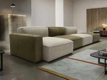 STONE - Modular linen and nabuk sofa by MitoHome - view 2
