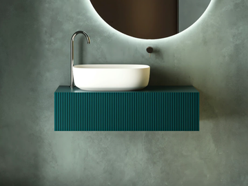 BLOCK H.24 - Wall-mounted wooden vanity unit with doors by Moab - view 2